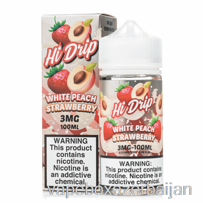 Vape Azerbaijan White Peach Strawberry - Hi-Drip - 100mL 0mg